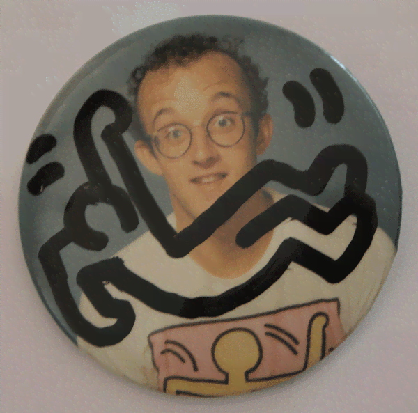 Badge, Keith Haring Pop Shop. Courtesy John Buckley.