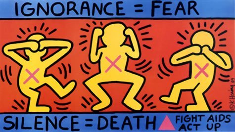 Keith Haring, ACT UP, 1989