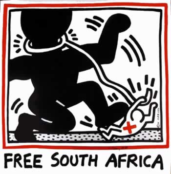 Keith Haring, Free South Africa poster, 1985